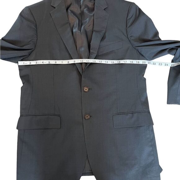 MENS DKNY 100% Wool 2 Button Dark Grey Dressy Blazer 40R - Picture 5 of 9